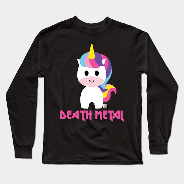 DEATH METAL Long Sleeve T-Shirt by toddgoldmanart